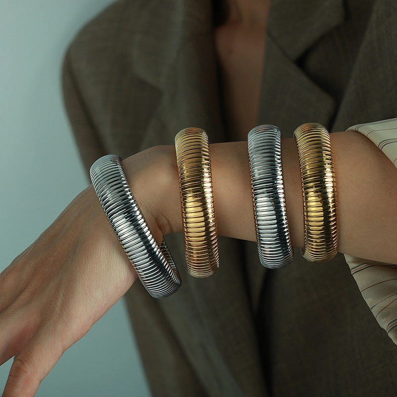 Wholesale Titanium Steel Elastic Stainless Steel Bracelet