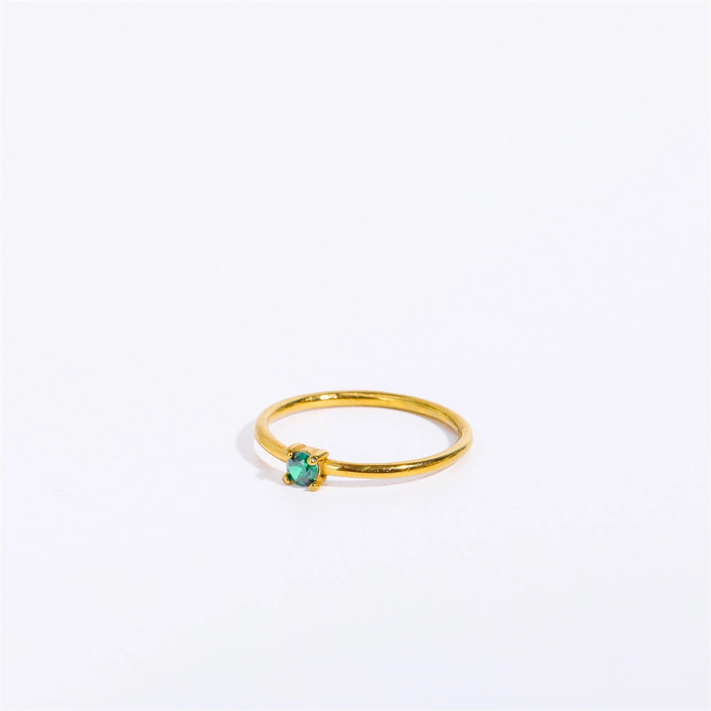 Wholesale Titanium Steel Electroplated 18k Real Gold Adjustable Ring