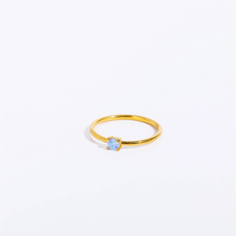 Wholesale Titanium Steel Electroplated 18k Real Gold Adjustable Ring