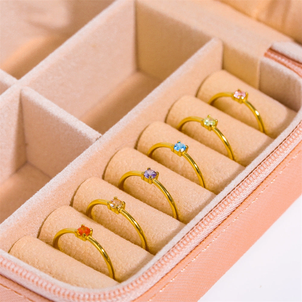 Wholesale Titanium Steel Electroplated 18k Real Gold Adjustable Ring