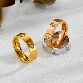 Wholesale Titanium Steel Fashion Personality Trend Niche Design Exquisite Decoration Couple Rings