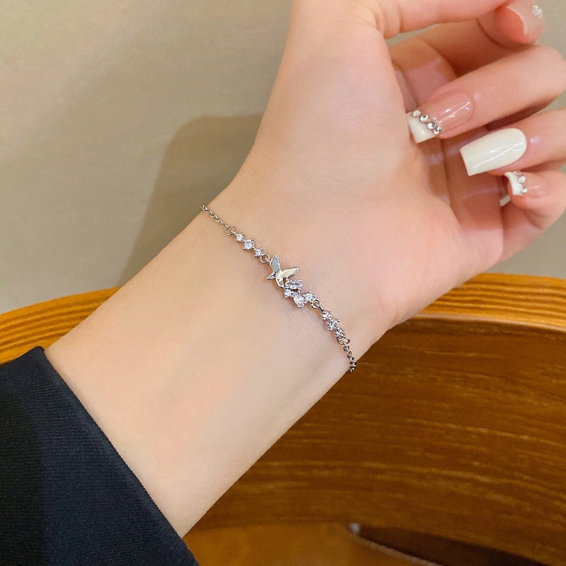 Wholesale titanium steel female niche all-match light luxury high-end lovers bracelet