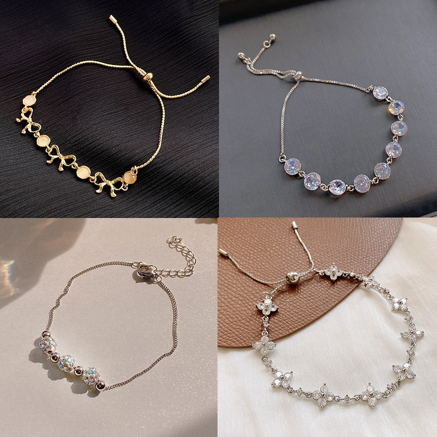 Wholesale titanium steel female niche all-match light luxury high-end lovers bracelet