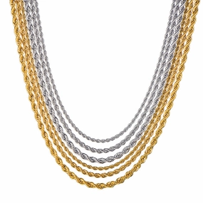 Wholesale Titanium Steel Fried Dough Twists Chain