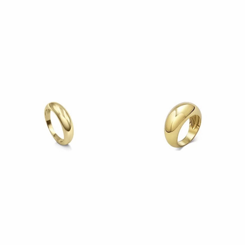Wholesale Titanium steel gold-plated curved fashionable and shiny retro Ring