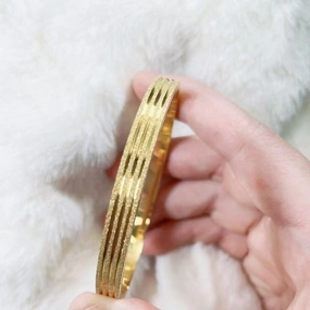 Wholesale titanium steel gold stripe bracelet