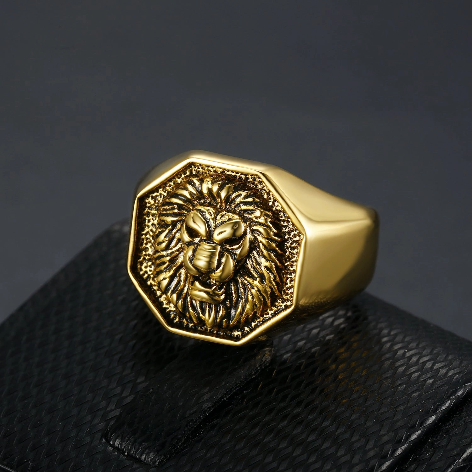 Wholesale Titanium Steel Lion Head Ring