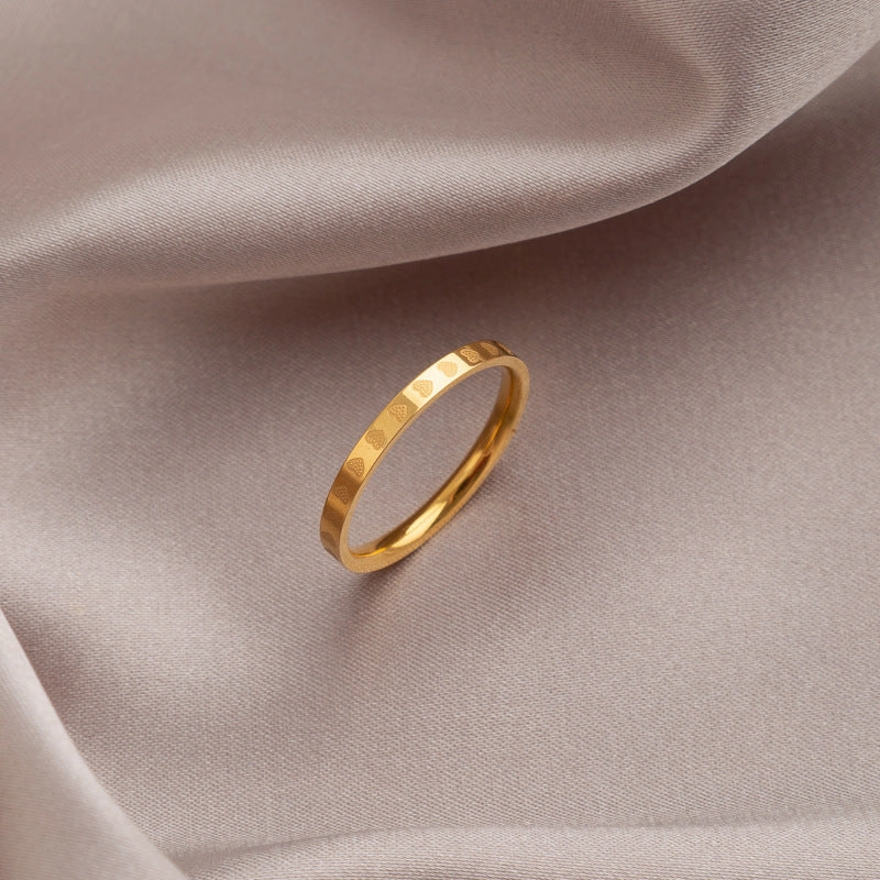 Wholesale Titanium Steel Love Circle Ring