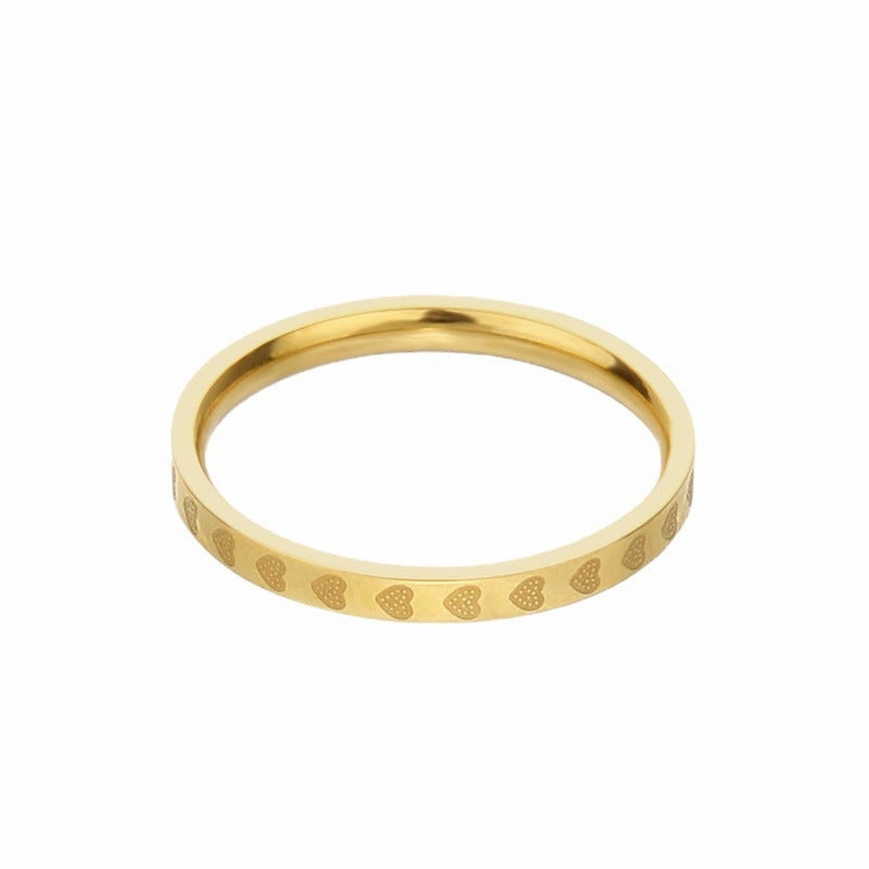 Wholesale Titanium Steel Love Circle Ring