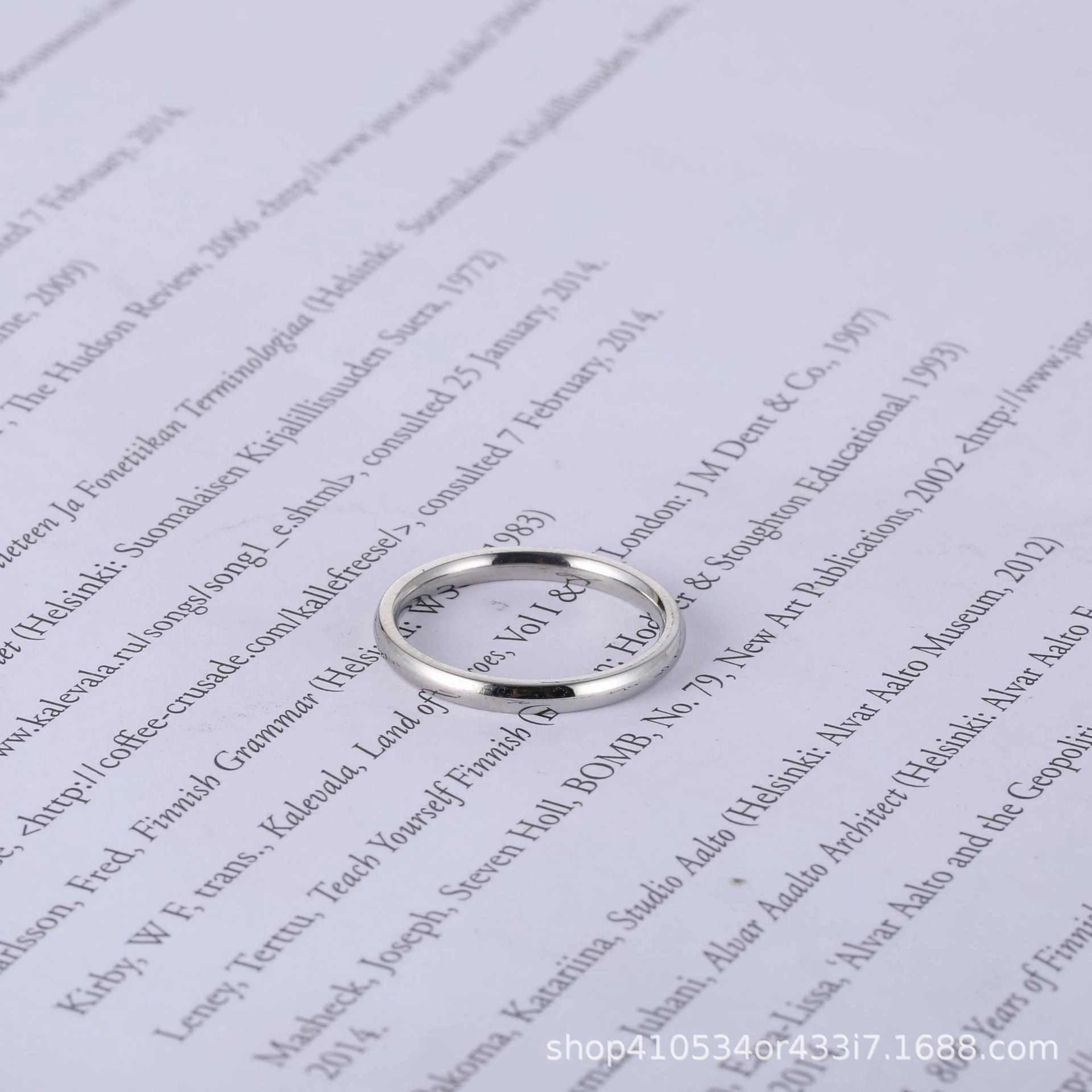 Wholesale Titanium Steel Luxury Diamond Ring