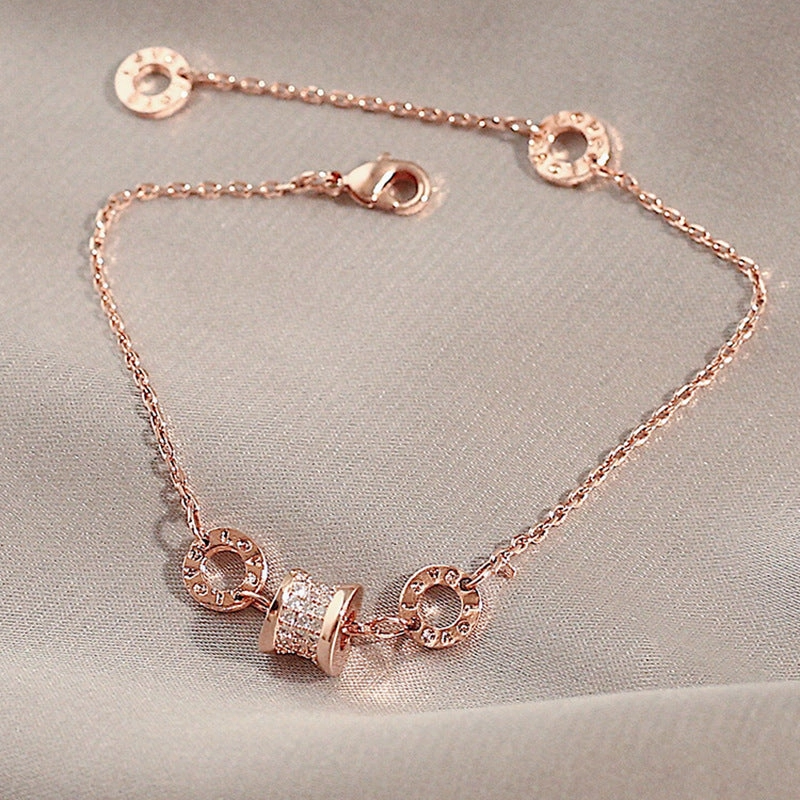 Wholesale Titanium Steel Micro-Inlaid Adjustable Bracelet