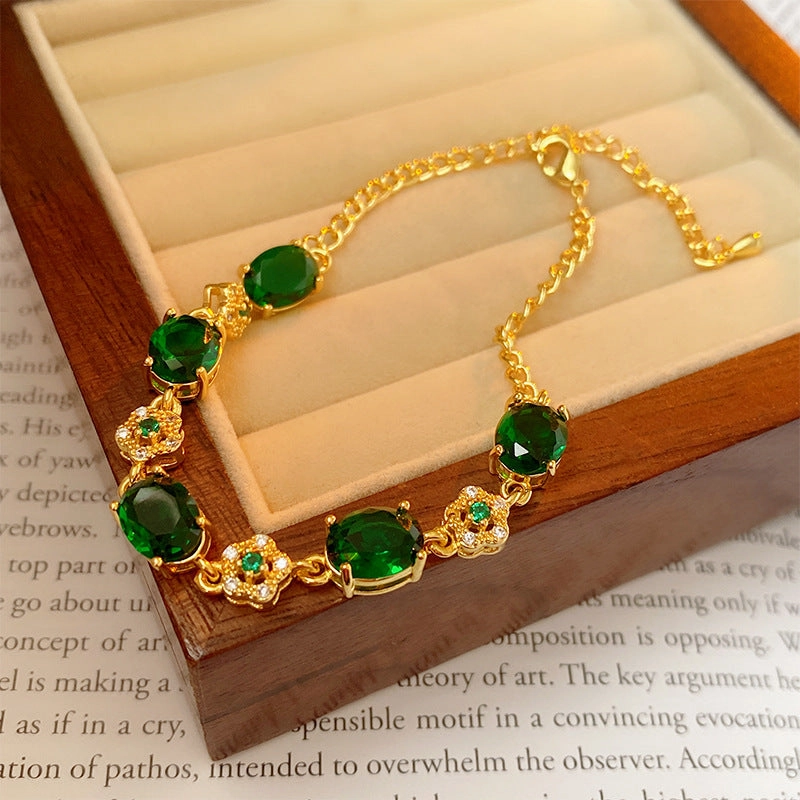 Wholesale Titanium Steel Micro-Inlaid Adjustable Bracelet