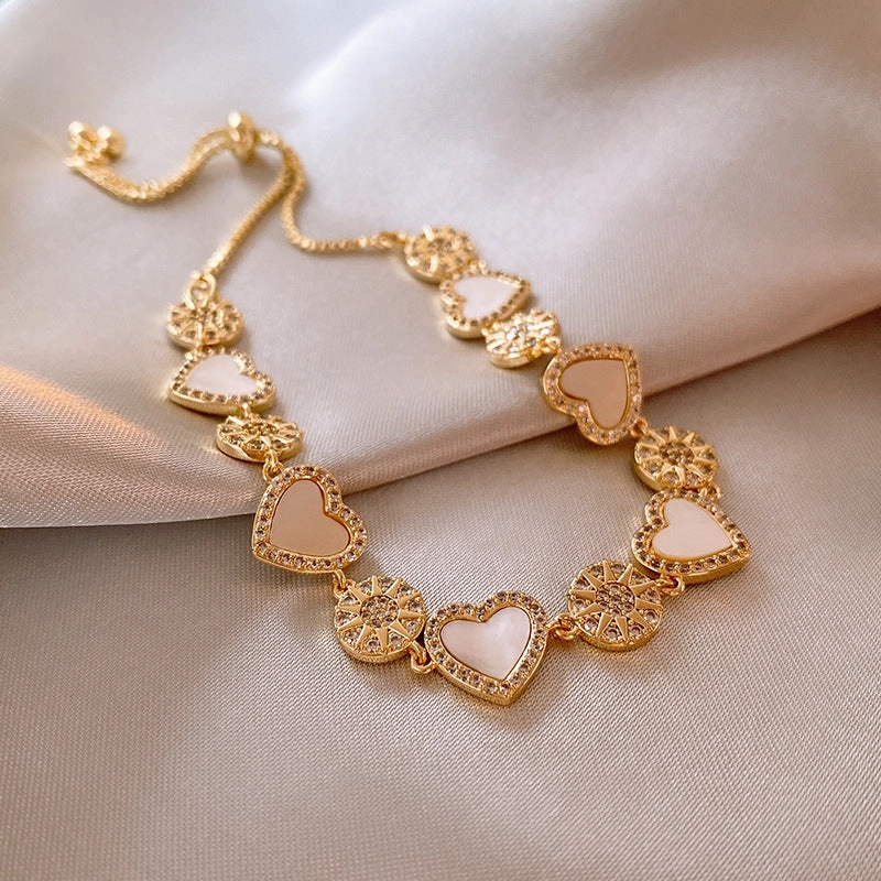 Wholesale Titanium Steel Micro-Inlaid Adjustable Bracelet