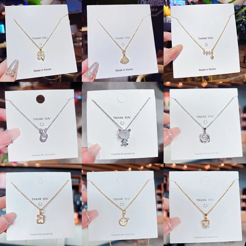 Wholesale Titanium Steel Necklace Women's All-match Sweet Chain Accessories