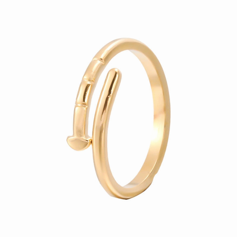 Wholesale Titanium Steel Open Stainless Steel Nails Adjustable Simple Ring