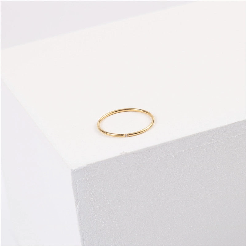 Wholesale Titanium Steel Plated 18K Gold Ring