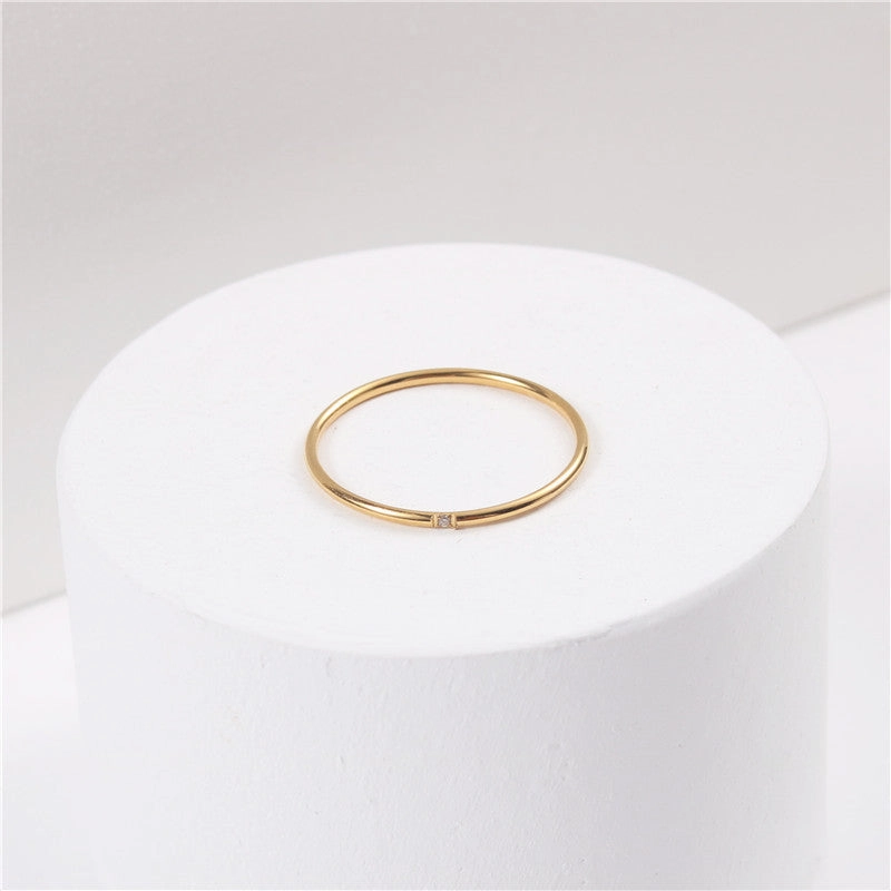 Wholesale Titanium Steel Plated 18K Gold Ring