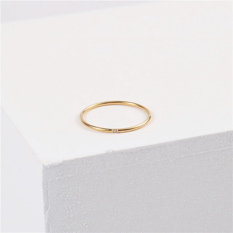 Wholesale Titanium Steel Plated 18K Gold Ring