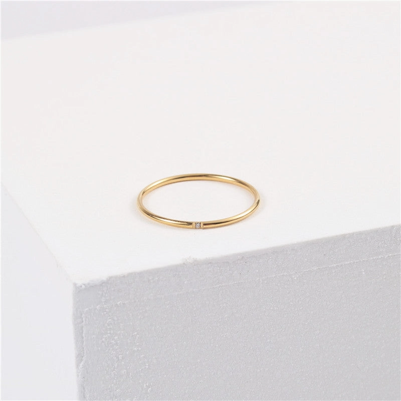 Wholesale Titanium Steel Plated 18K Gold Ring