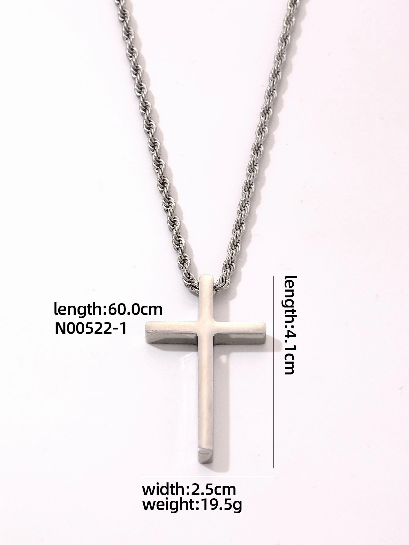 Wholesale Titanium steel polished cross men
