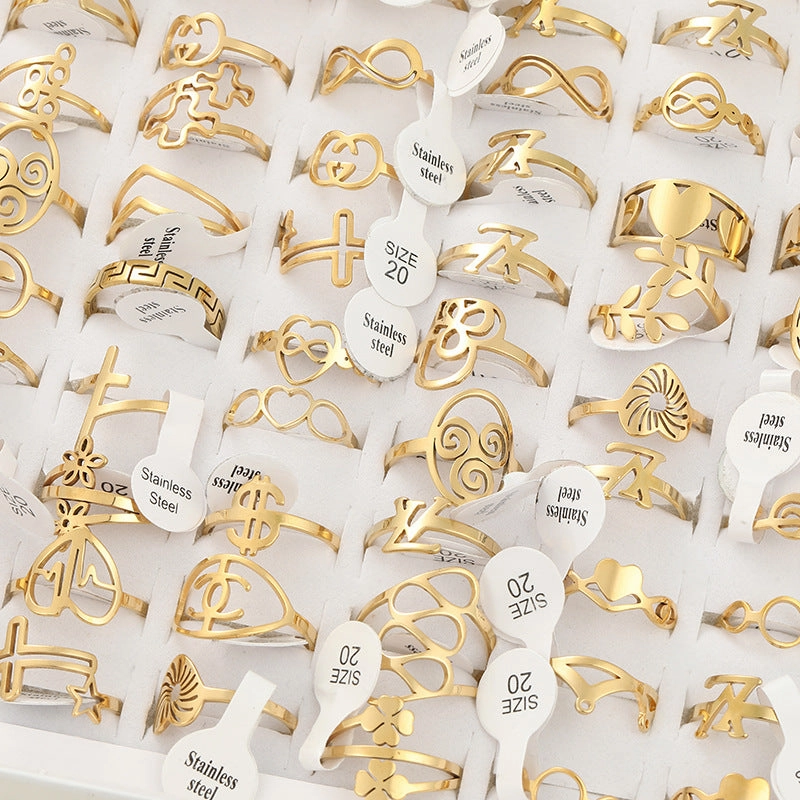 Wholesale Titanium Steel Random Ring