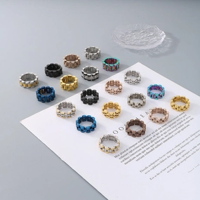 Wholesale Titanium Steel Ring Personality Hip-hop Stainless Steel Simple Style Rings