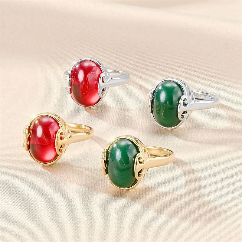 Wholesale Titanium Steel Ruby Ring