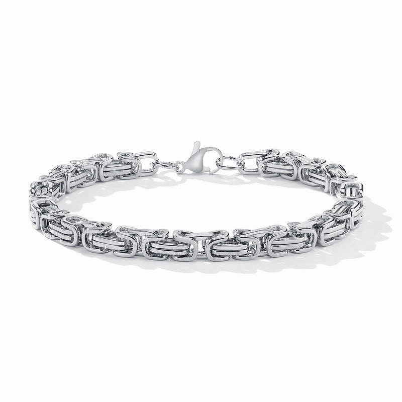 Wholesale Titanium Steel Square Gold Men's Bracelets
