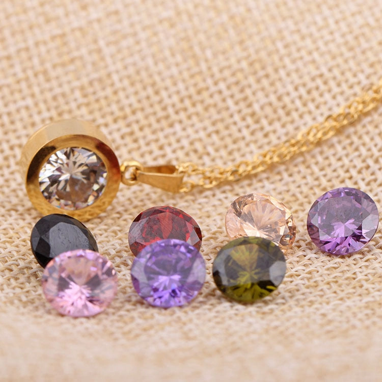Wholesale Titanium steel stainless steel personality creative design ladies fashion DIY replaceable diamond 8 color necklace