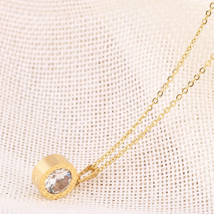 Wholesale Titanium steel stainless steel personality creative design ladies fashion DIY replaceable diamond 8 color necklace