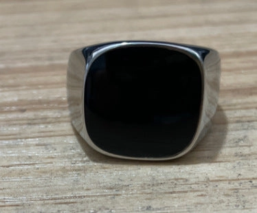 Wholesale Titanium Steel Town Shop Zhibao Shiny Epoxy Ring