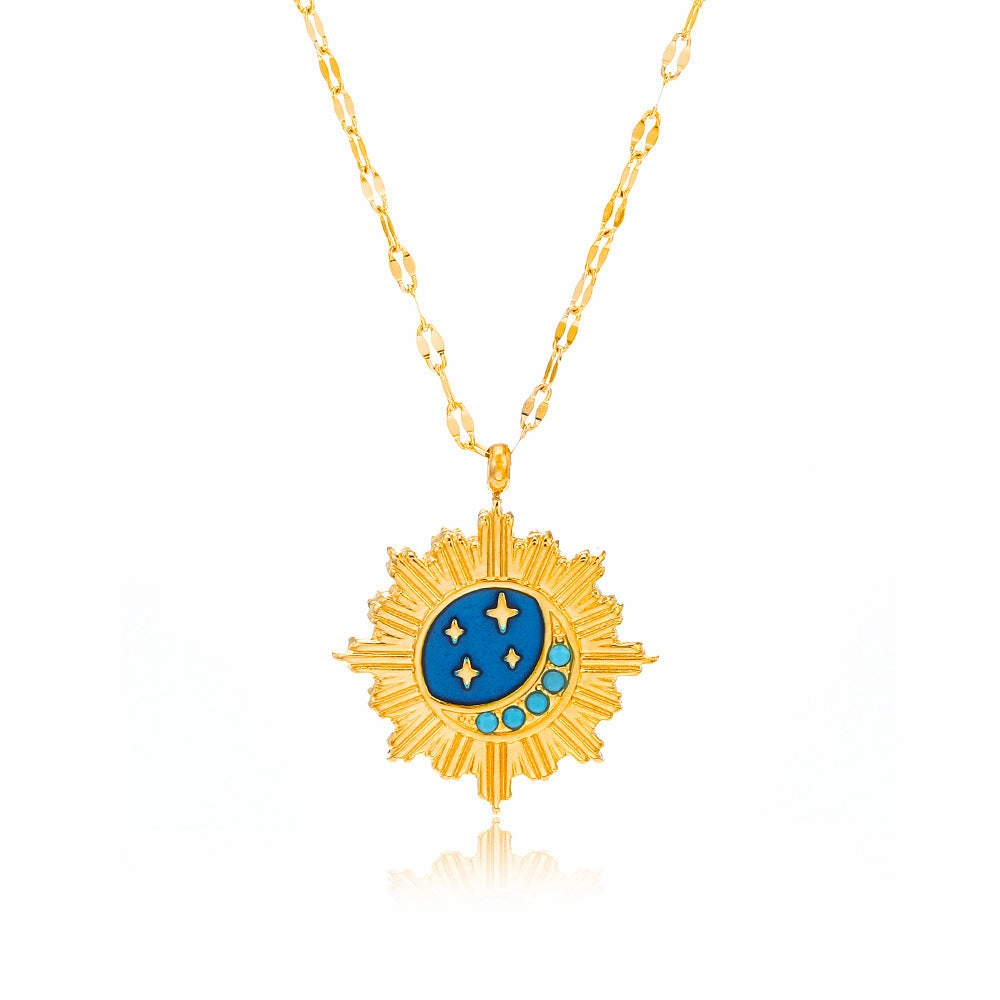 Wholesale Titanium Steel Venus Monthly Combined Tither Ticking Necklace
