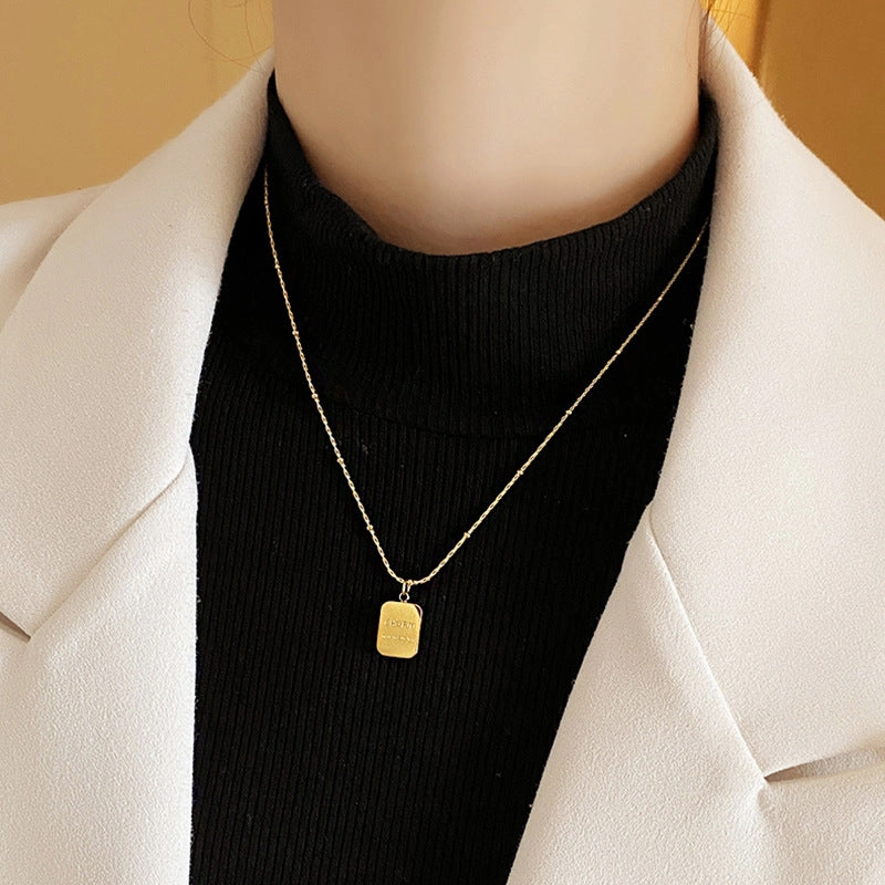 Wholesale Titanium Steel Women's Woolen Chain Autumn and Winter All-match Accessories