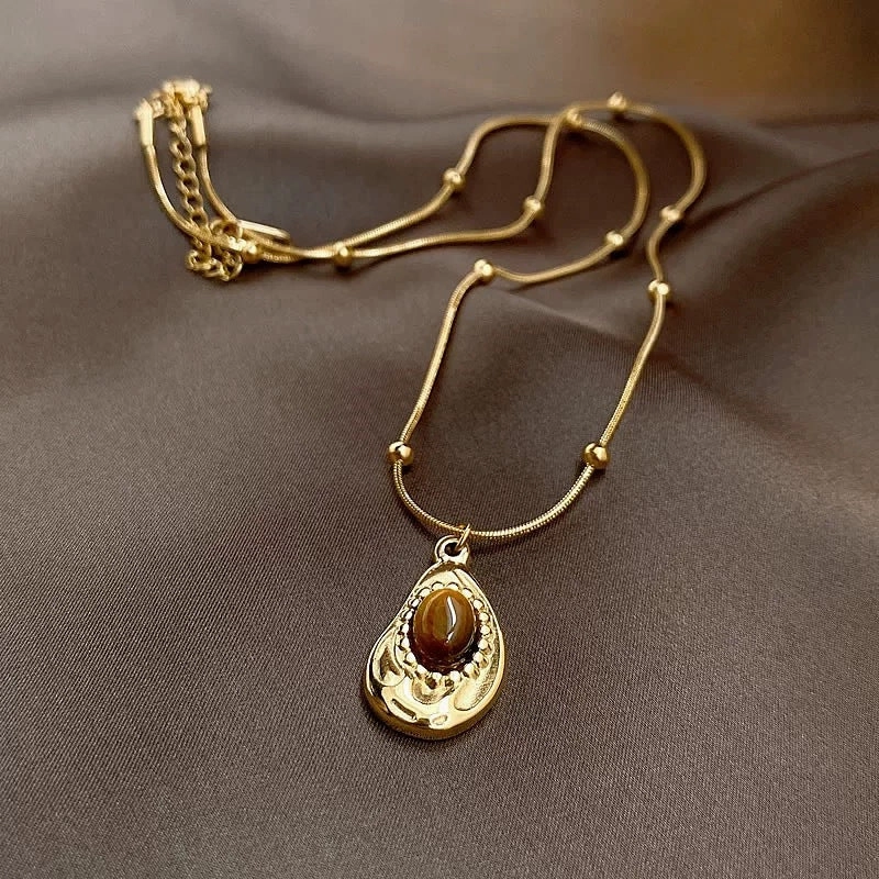 Wholesale Titanium Steel Women's Woolen Chain Autumn and Winter All-match Accessories