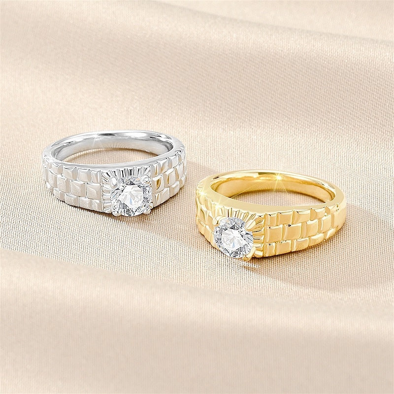 Wholesale Titanium Steel Zircon Ring