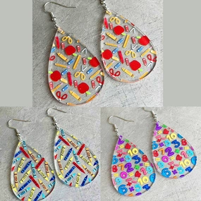 Wholesale Transparent acrylic earrings teardrop-shaped colorful earrings
