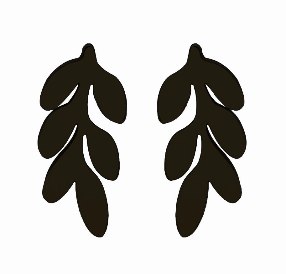Wholesale Tree Leaf Stainless Steel Ear Studs
