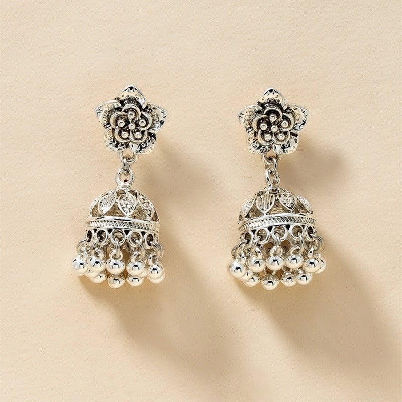 Wholesale Trendy Retro Gold Bell Design Temperament Geometric Metal Earrings