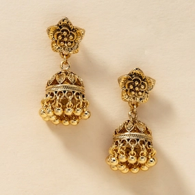 Wholesale Trendy Retro Gold Bell Design Temperament Geometric Metal Earrings