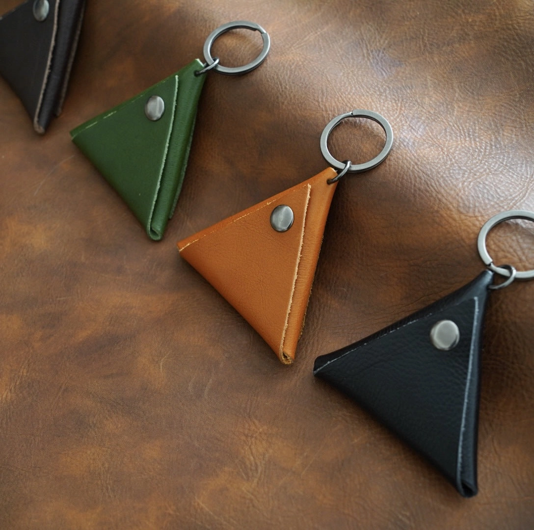 Wholesale Triangle Zero Wallet Cowhide Key Buckle