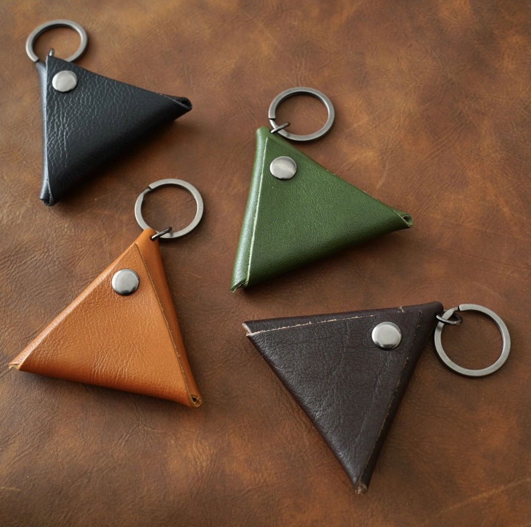 Wholesale Triangle Zero Wallet Cowhide Key Buckle