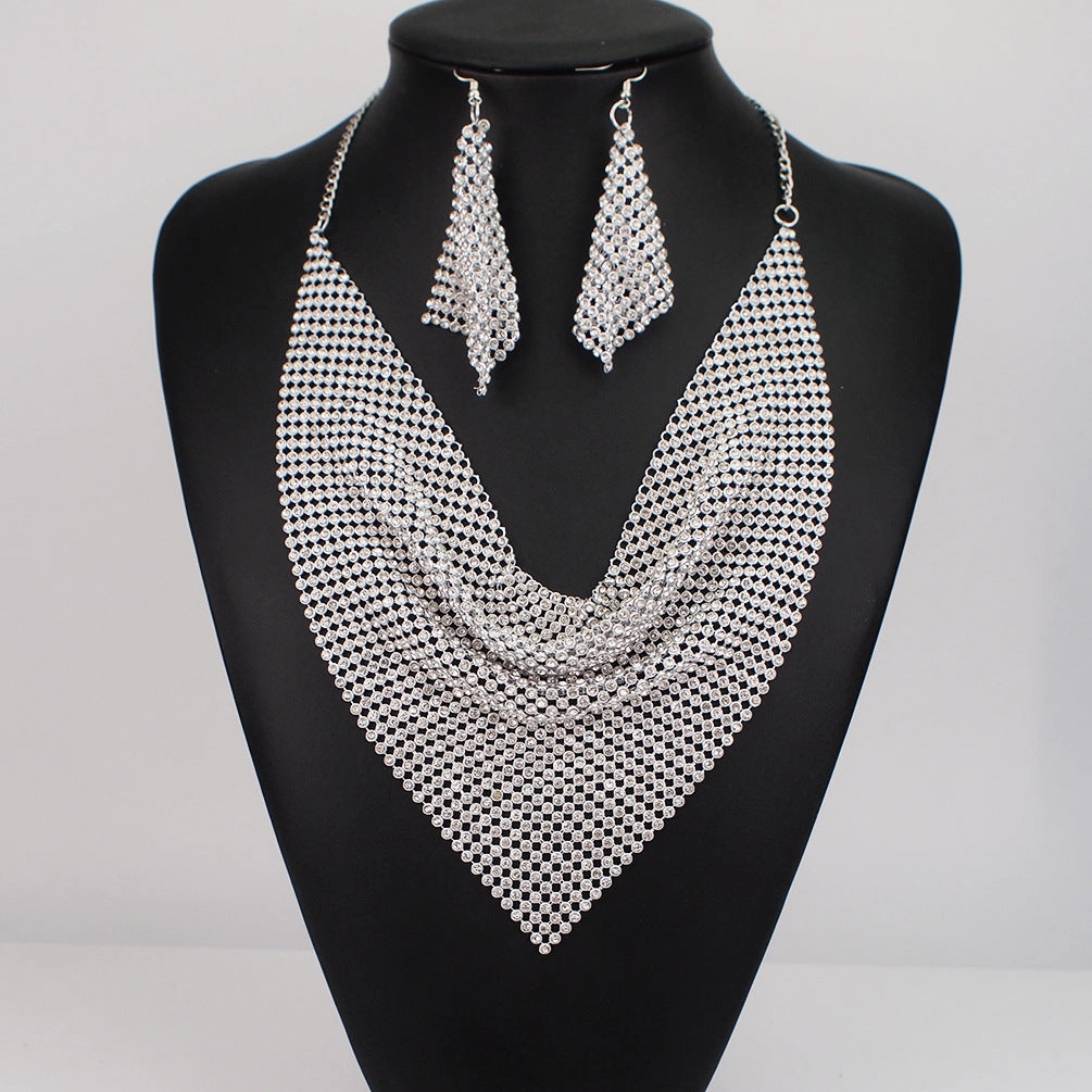 Wholesale Triangular Bandana Personality Alloy Earrings