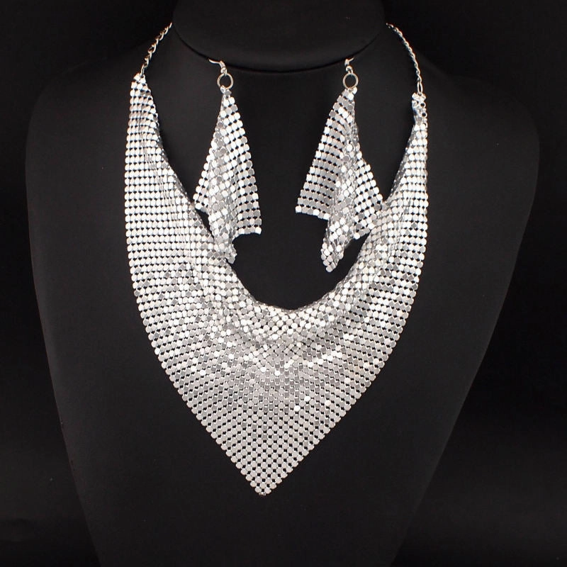 Wholesale Triangular Bandana Personality Alloy Earrings