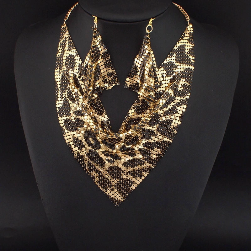 Wholesale Triangular Bandana Personality Alloy Earrings
