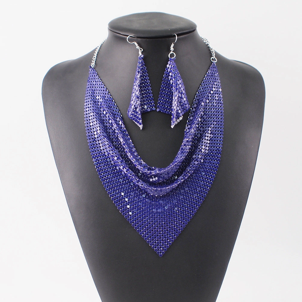 Wholesale Triangular Bandana Personality Alloy Earrings