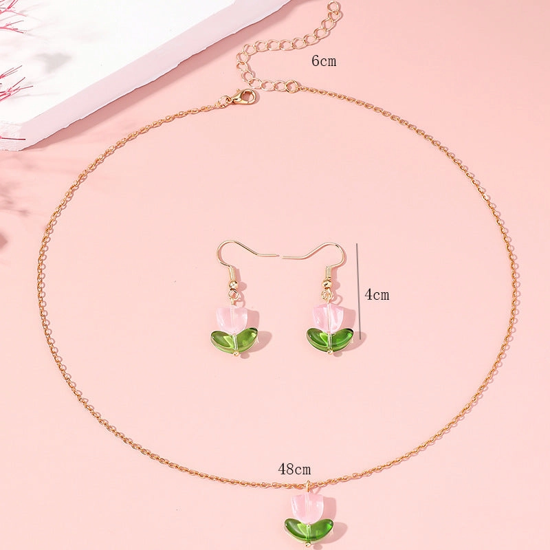 Wholesale Tulip Earrings Necklace