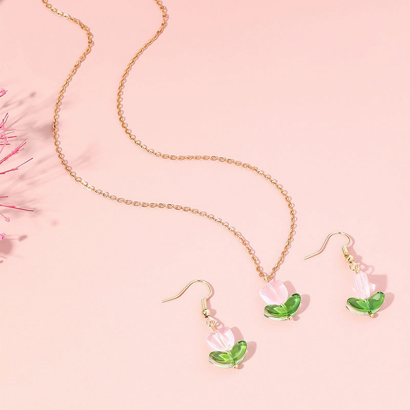 Wholesale Tulip Earrings Necklace