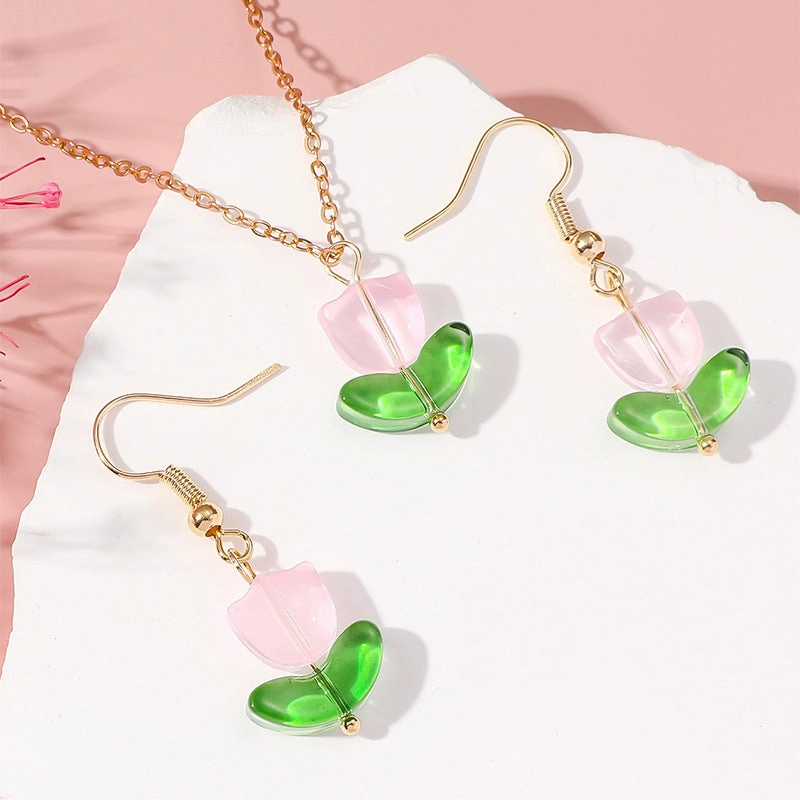 Wholesale Tulip Earrings Necklace