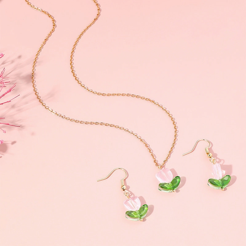 Wholesale Tulip Earrings Necklace