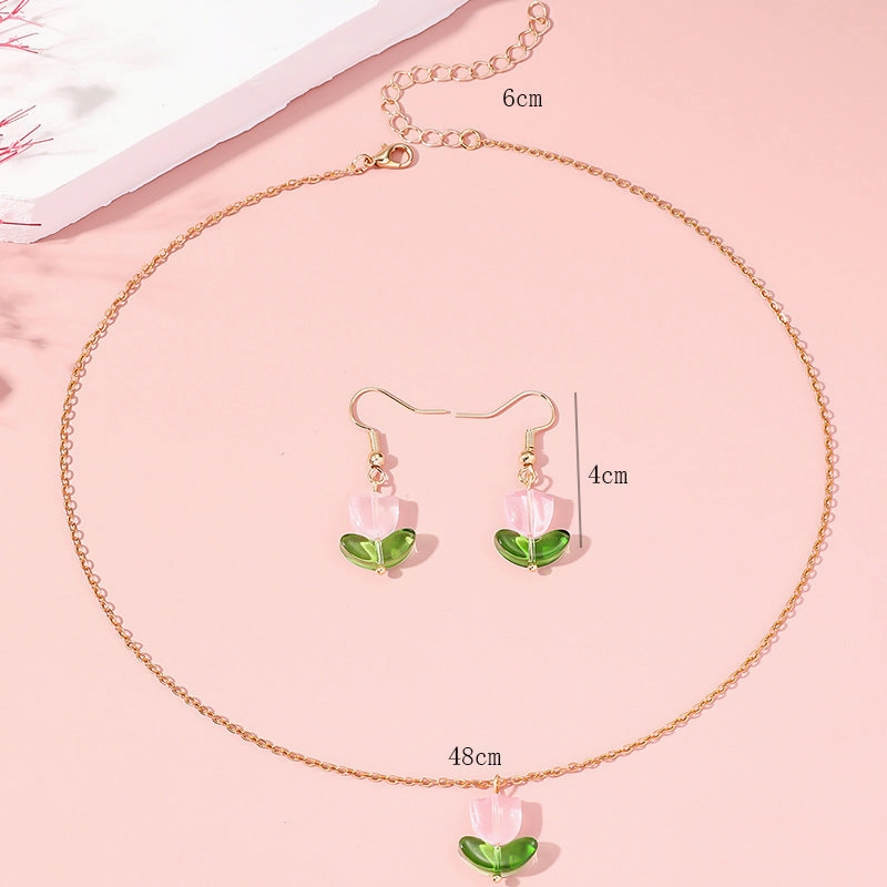 Wholesale Tulip Earrings Necklace